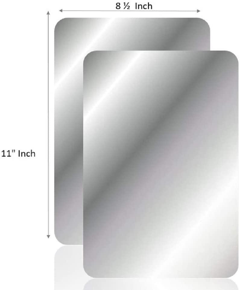 Q-Bics Big Flexible Mirror Sheets 15''x 23.9''x 0.5 Rou
