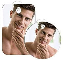 Load image into Gallery viewer, Fog Free Shower Shaving Mirror Rectangular and Round Shapes Set of 2 - Intriomart.com
