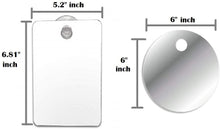 Load image into Gallery viewer, Fog Free Shower Shaving Mirror Rectangular and Round Shapes Set of 2 - Intriomart.com
