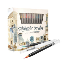 Load image into Gallery viewer, Intriom Watercolor Brush Pens Assorted Set Colored 49 + 3 Water Pens +8 Watercolor Paper Complete Art Supply Coloring &amp; Inking Markers
