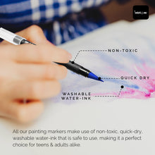 Cargar imagen en el visor de la galería, Intriom Watercolor Brush Pens Assorted Set Colored 49 + 3 Water Pens +8 Watercolor Paper Complete Art Supply Coloring &amp; Inking Markers
